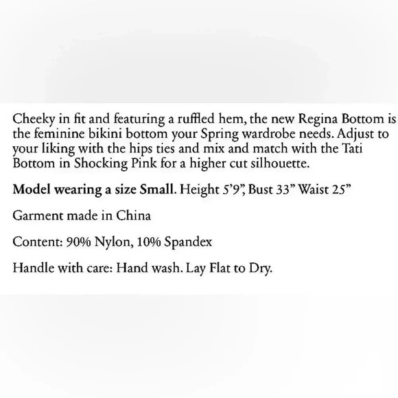 SOLID & STRIPED NWT Bikini Regina Ruffle Frill Bottoms 90s Tie String Cheeky - Picture 15 of 16